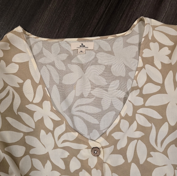 NWT RIP CURL Holiday Tropics Baby Doll Dress, Tan, Size XL - Picture 6 of 12